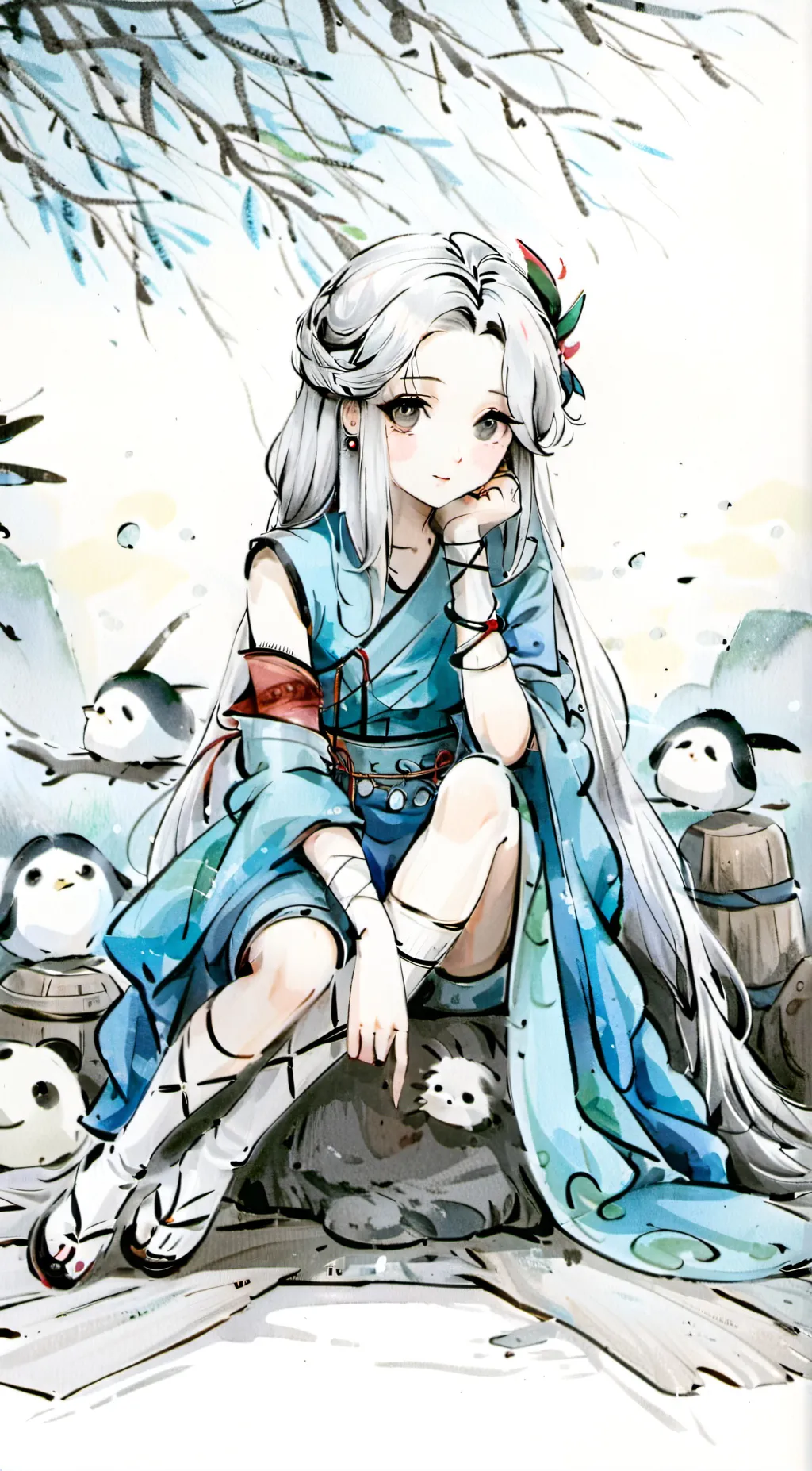 ai character: cìrun background