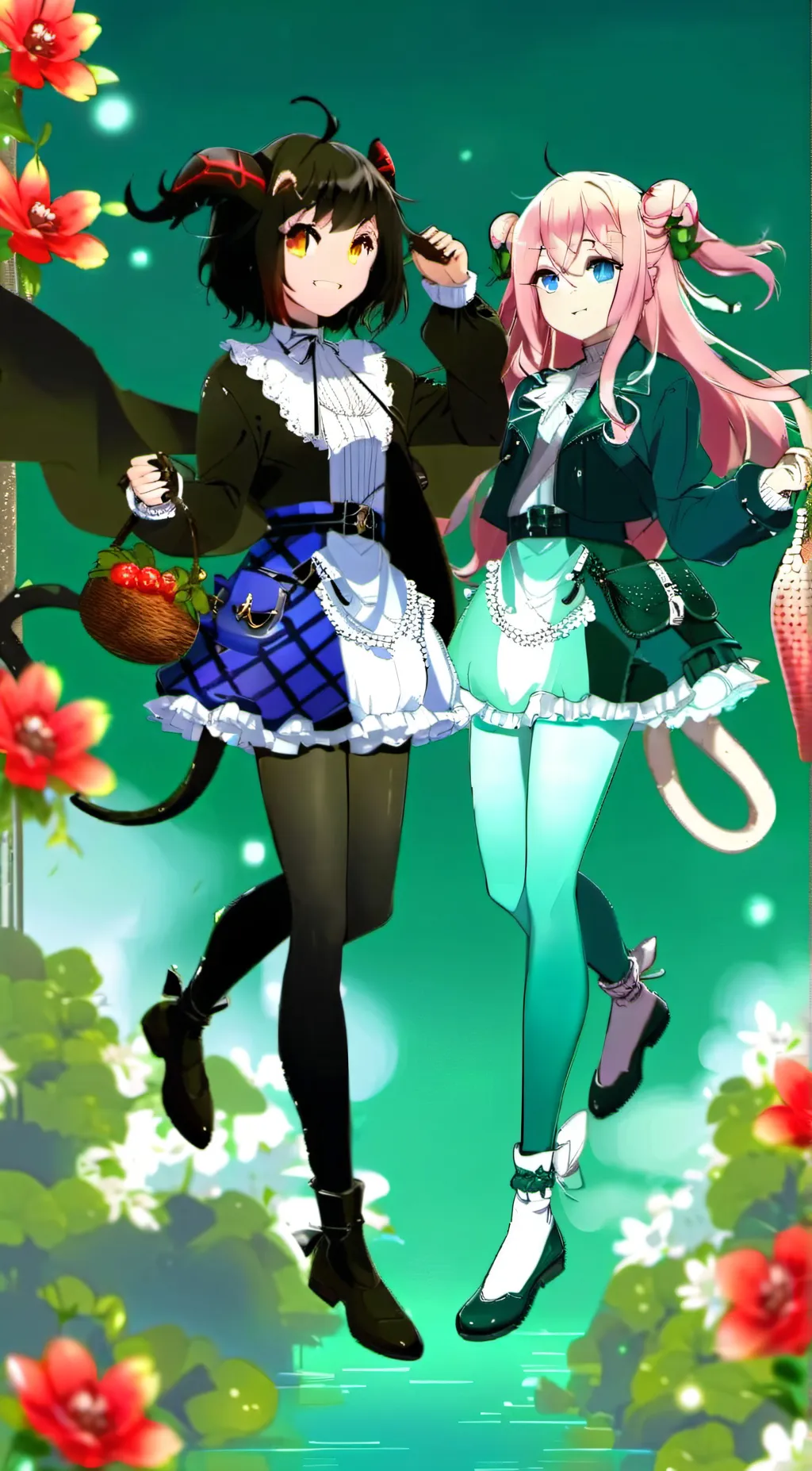 ai character: Simrah and pumpkin background