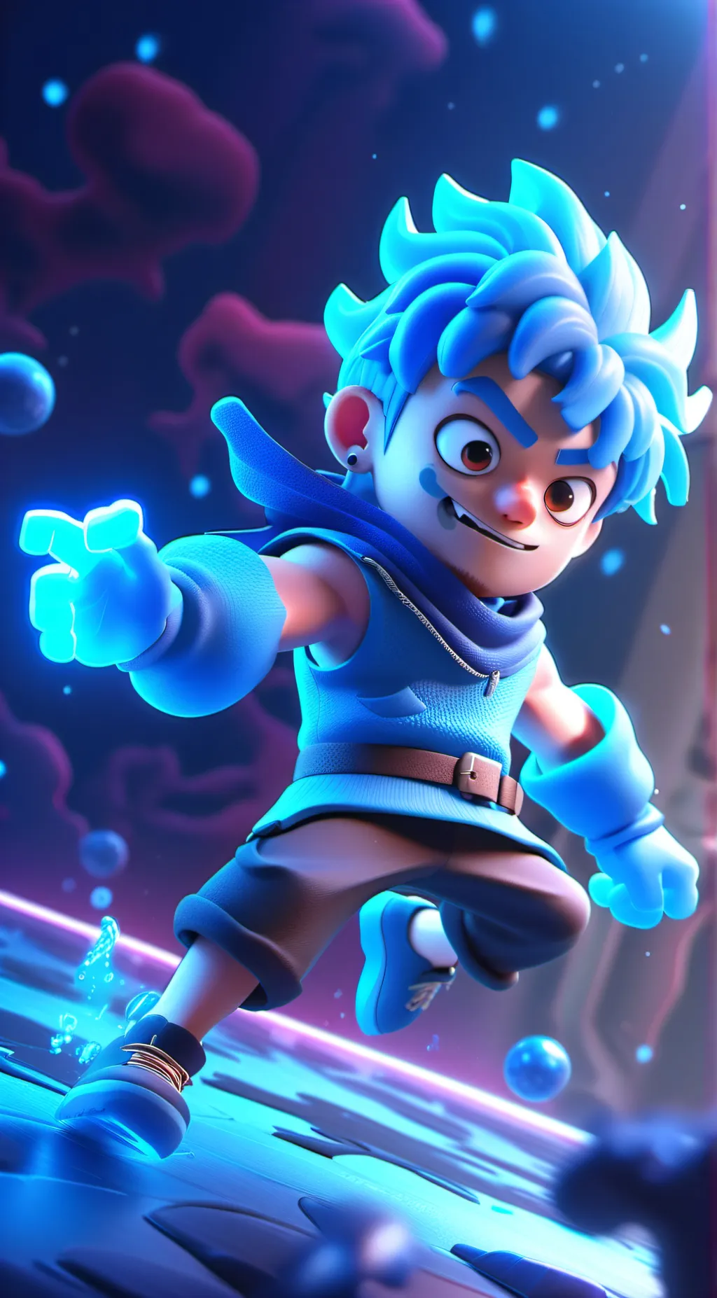 ai character: Ice boy background
