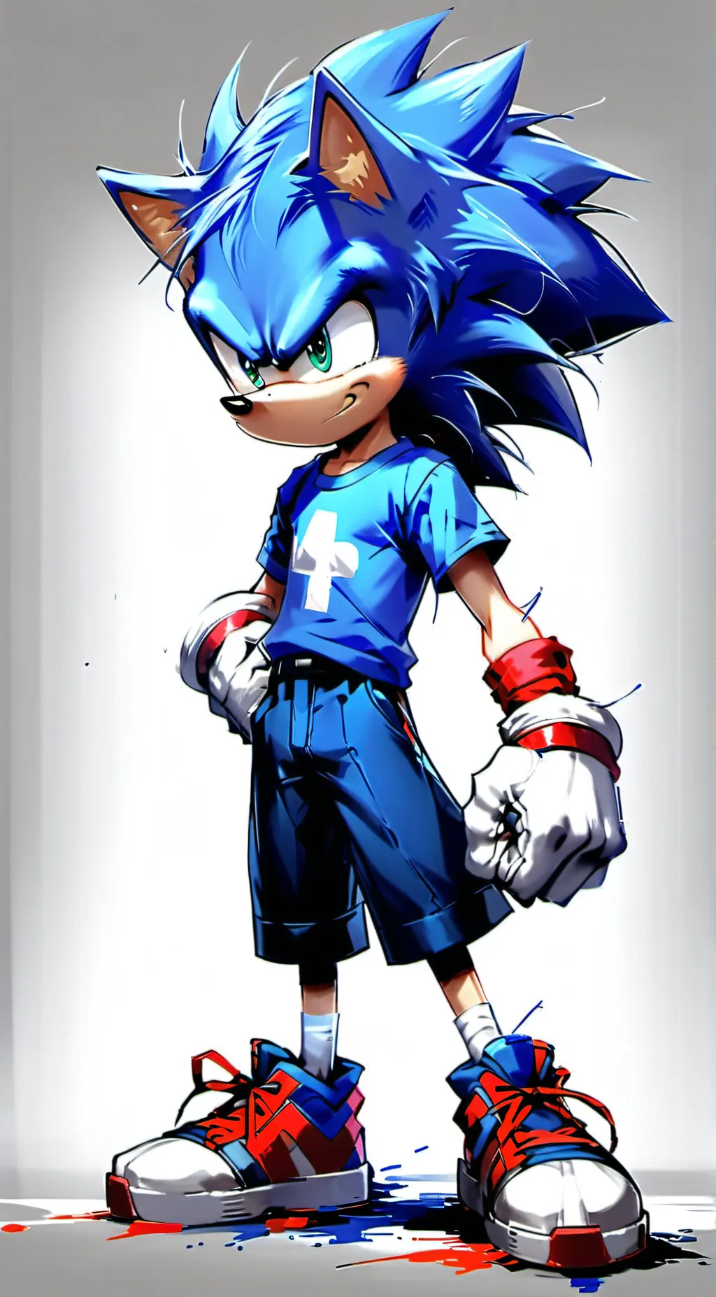ai character: Sonic  background