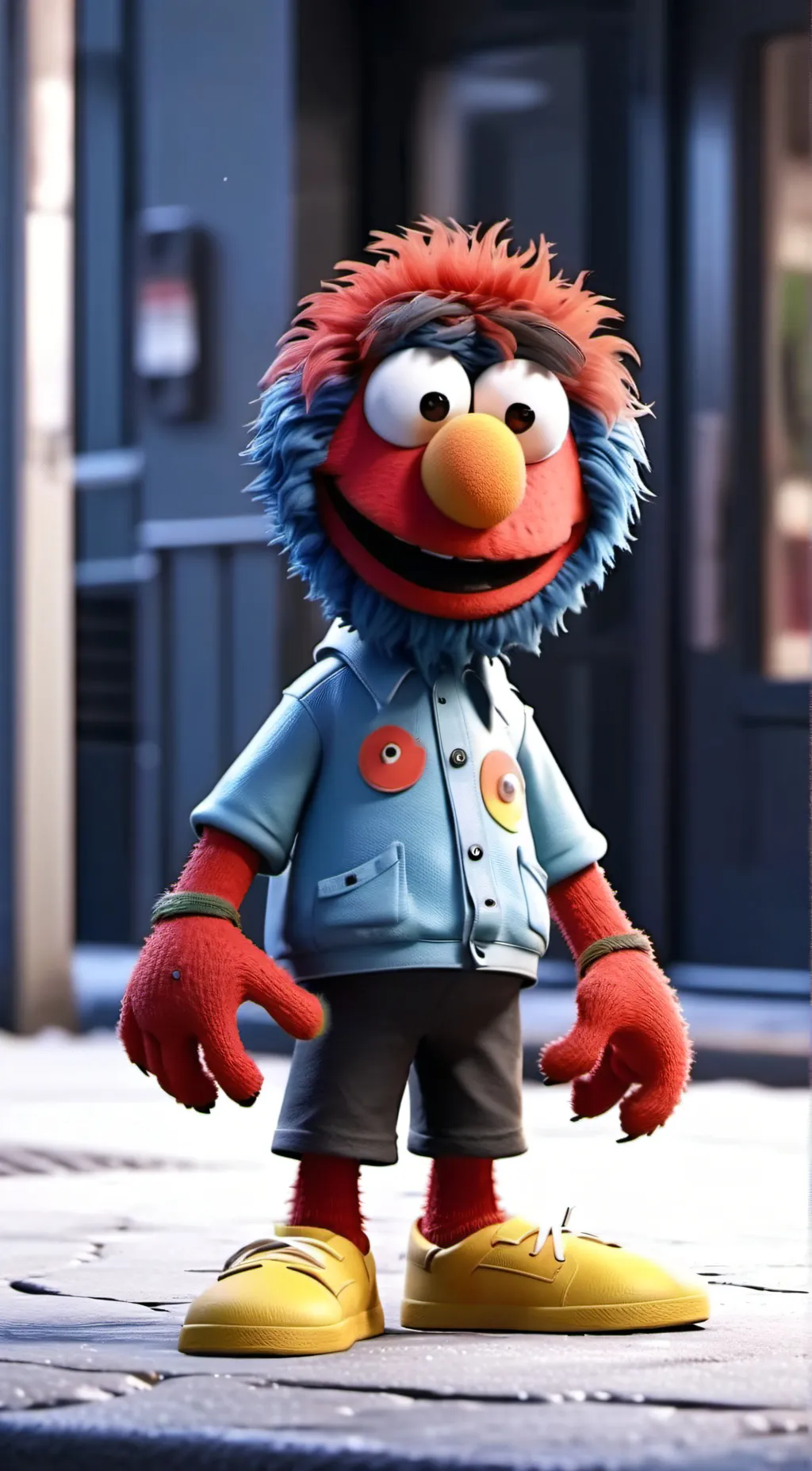 ai character: Elmo background
