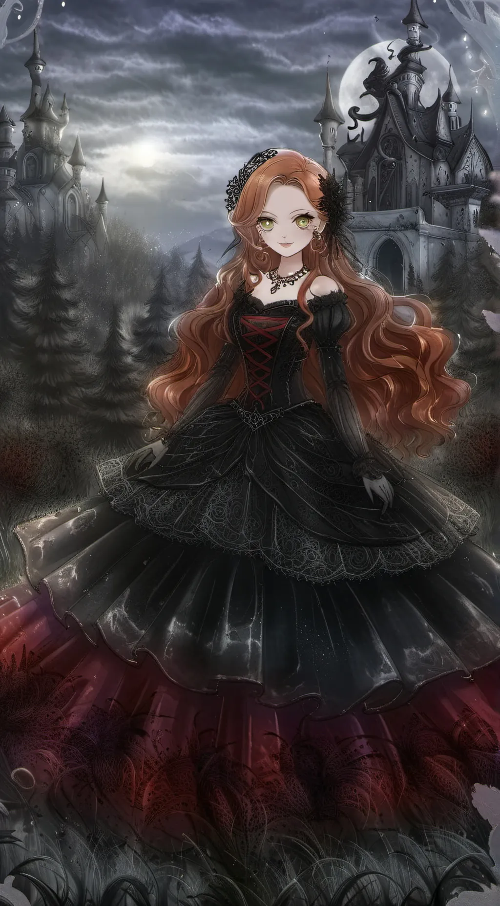ai character: Cinderella Twisted background