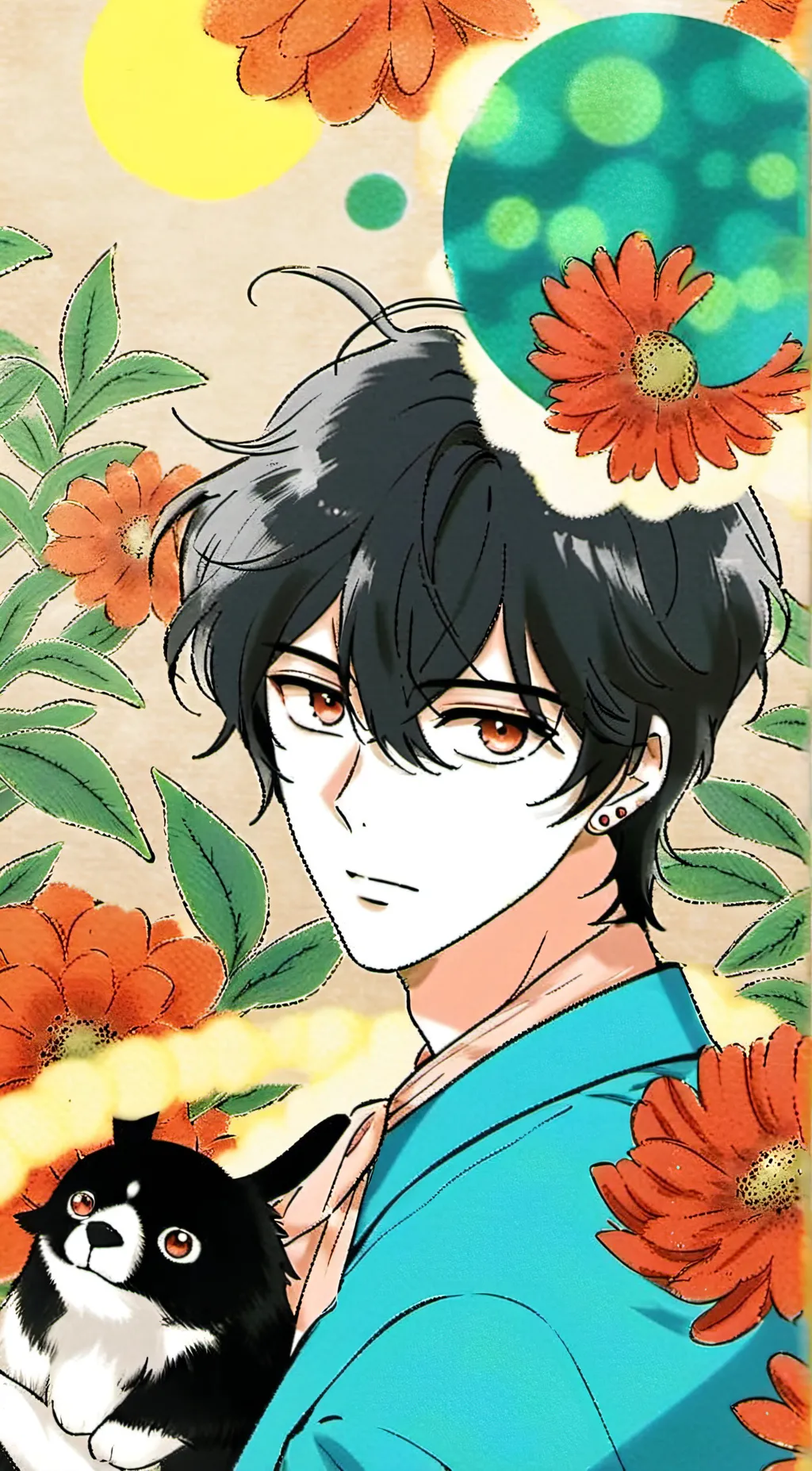 ai character: Daniel bornea  background