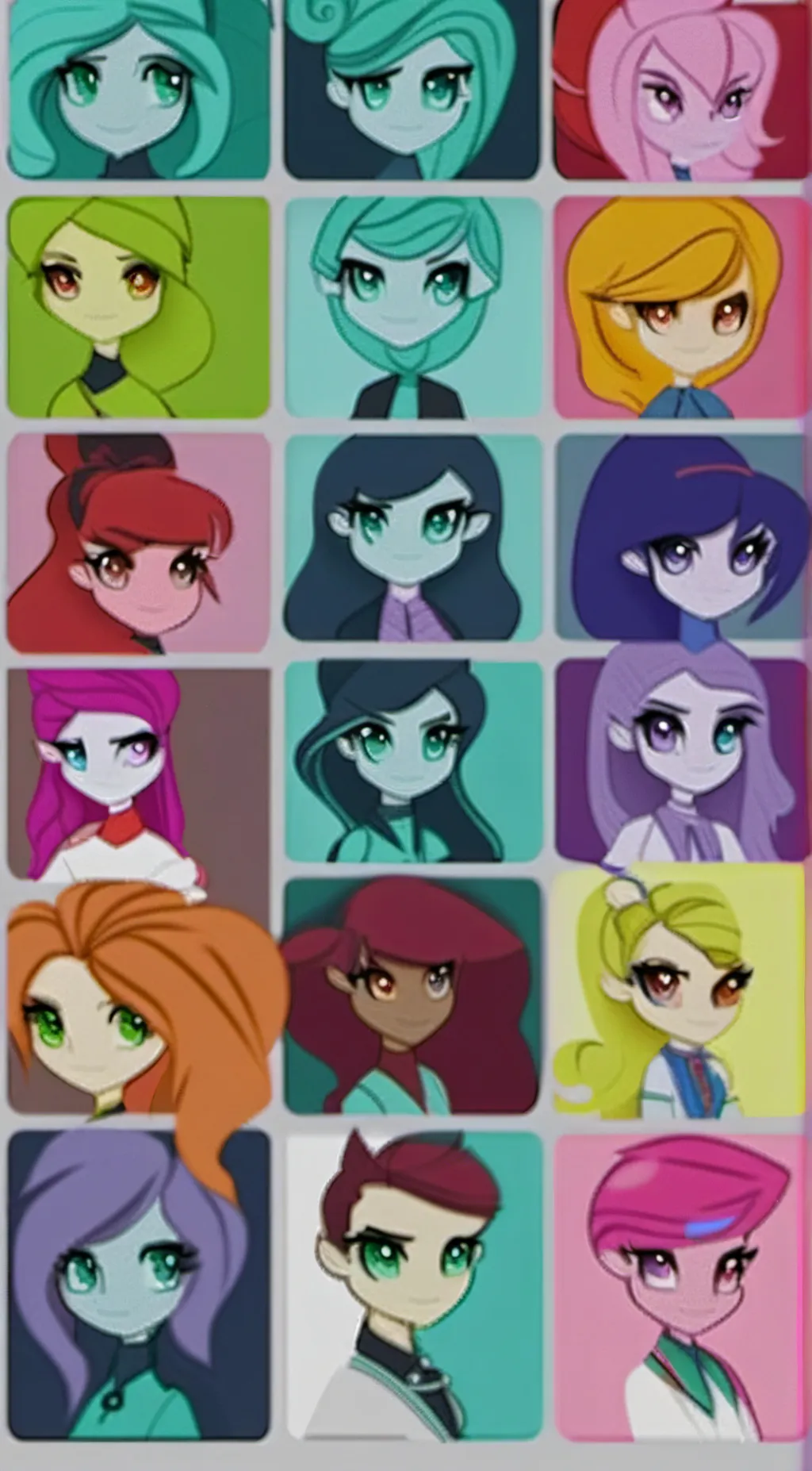 ai character: equestria girls!  background