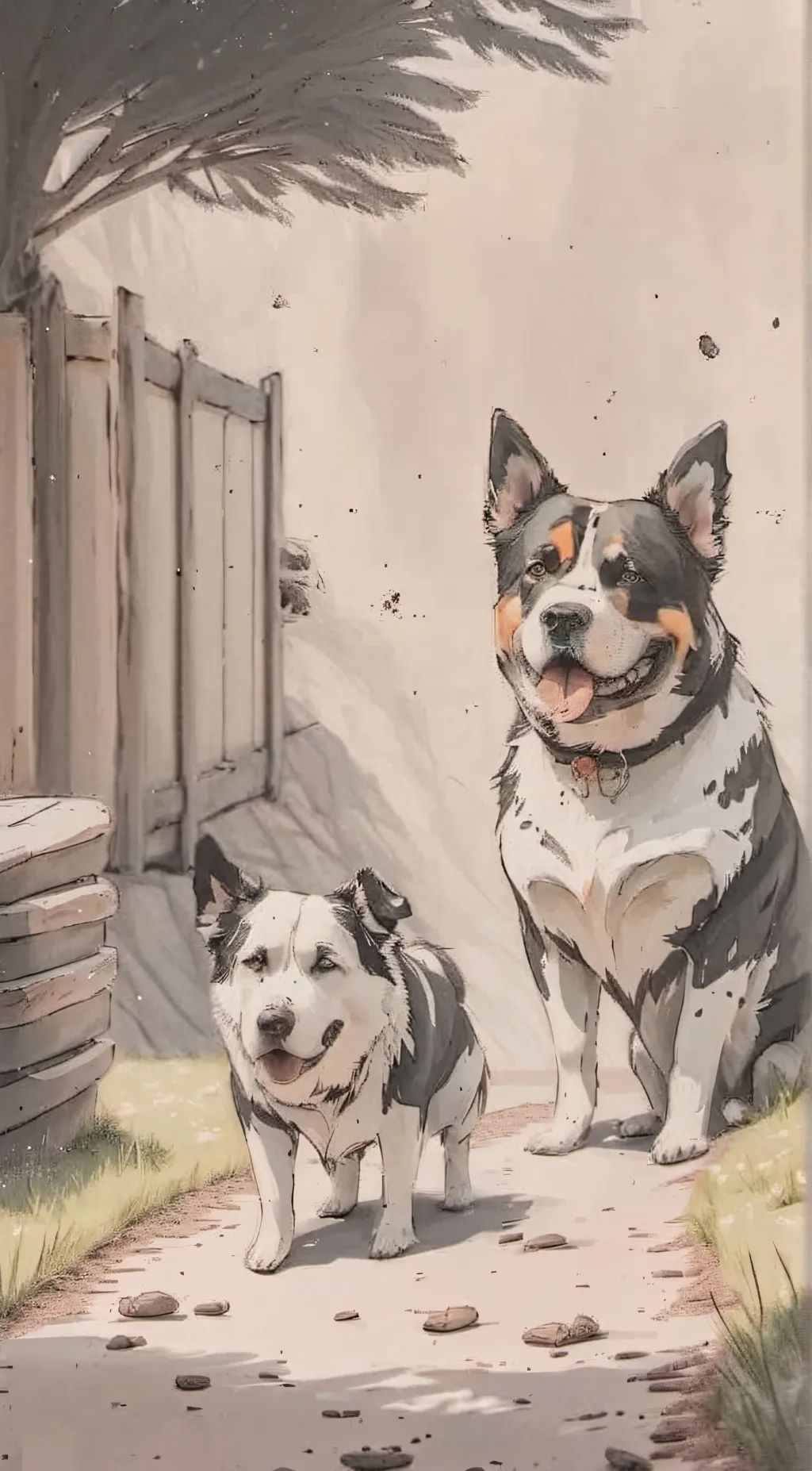ai character: The pooping dog background