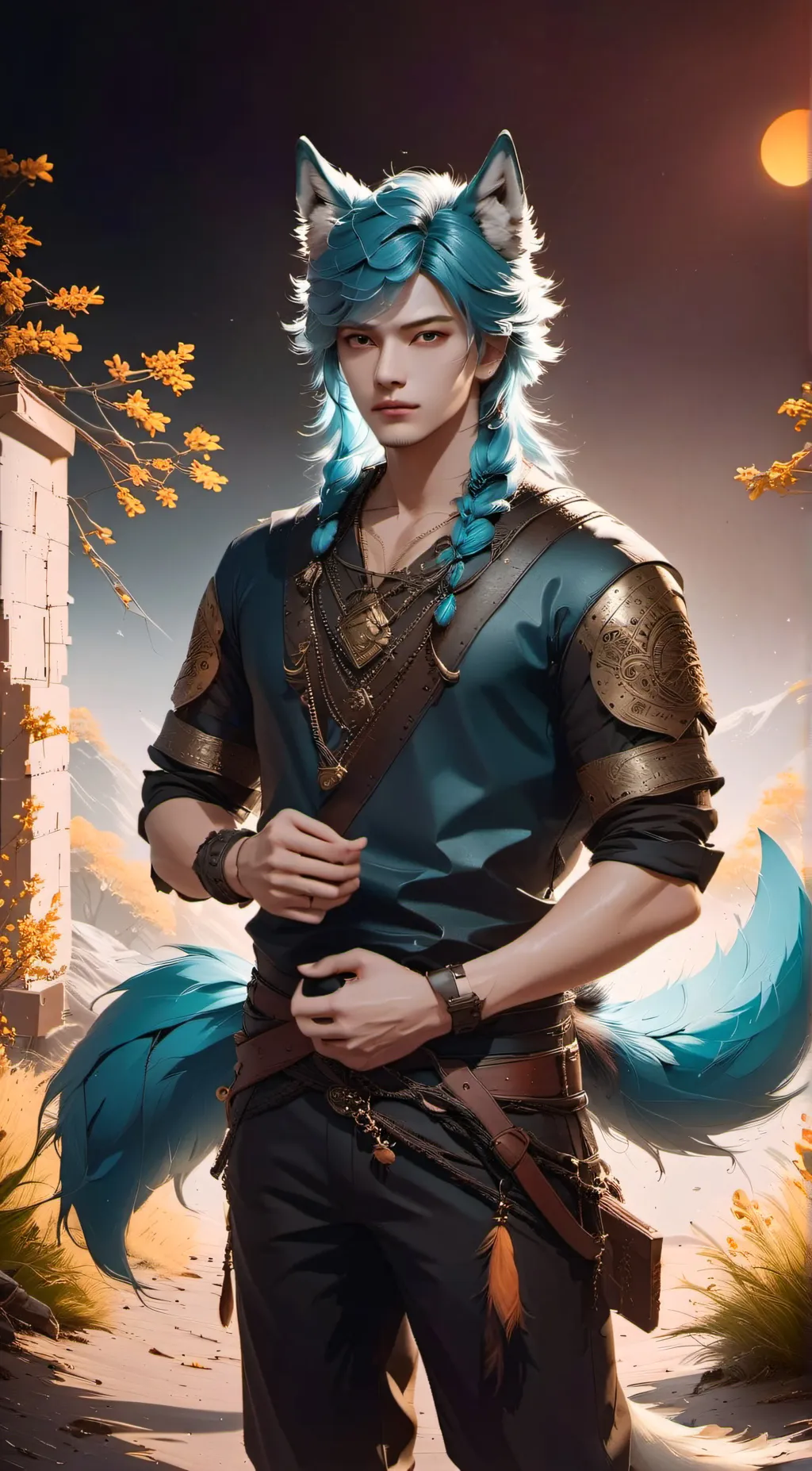 ai character: Leon background