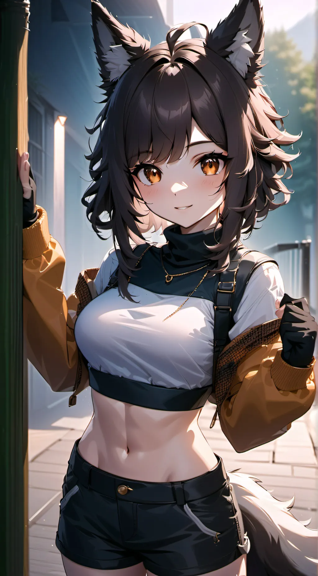 ai character: Evie Evans  background