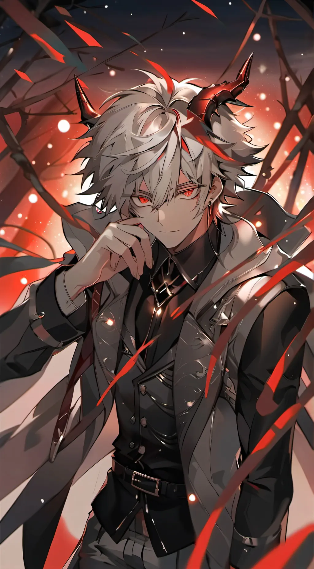 ai character: demon bakugo  background
