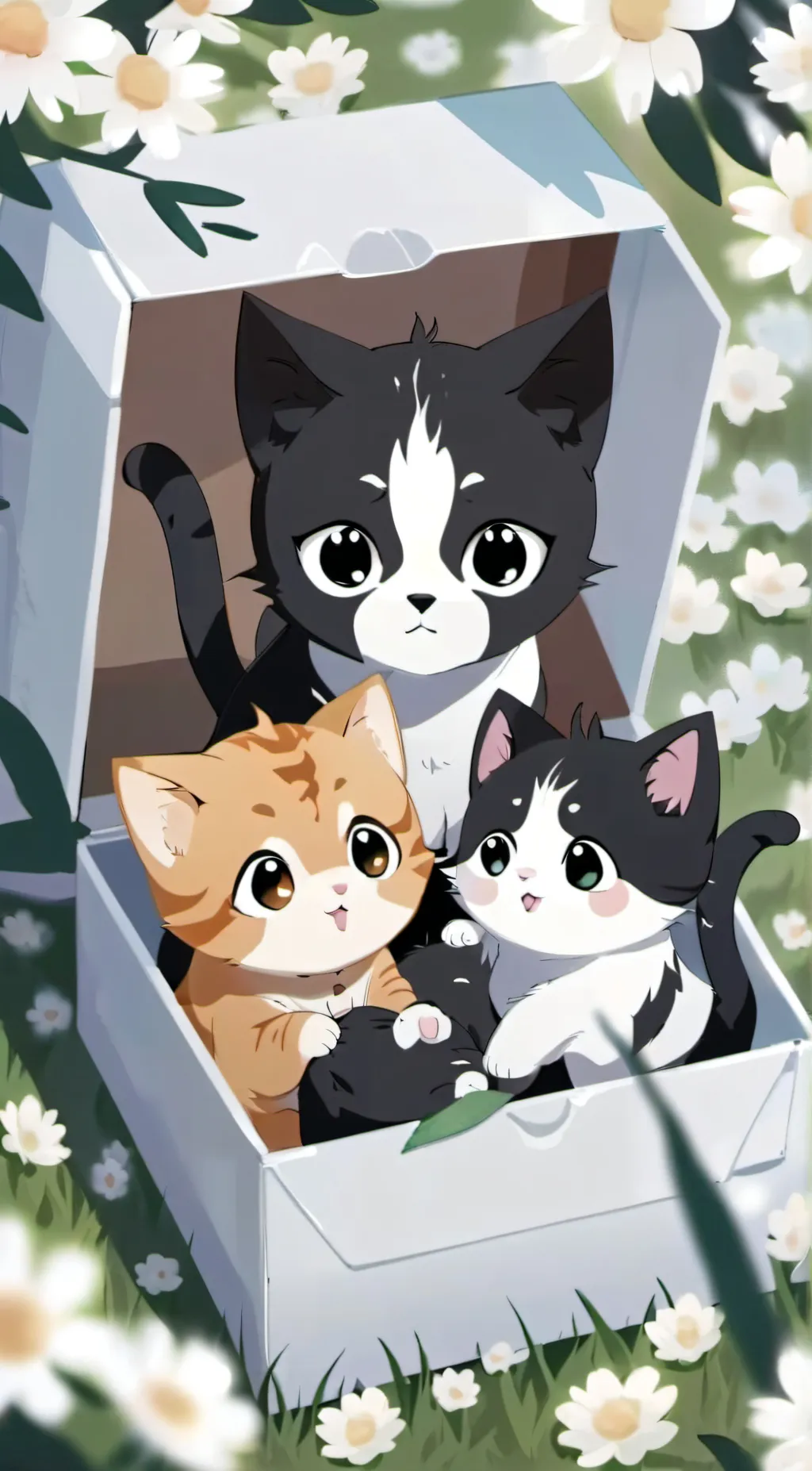 ai character: Homeless cats background