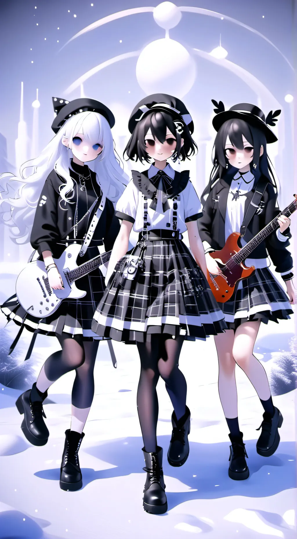 ai character: Minokia,Yuoki&Mint background