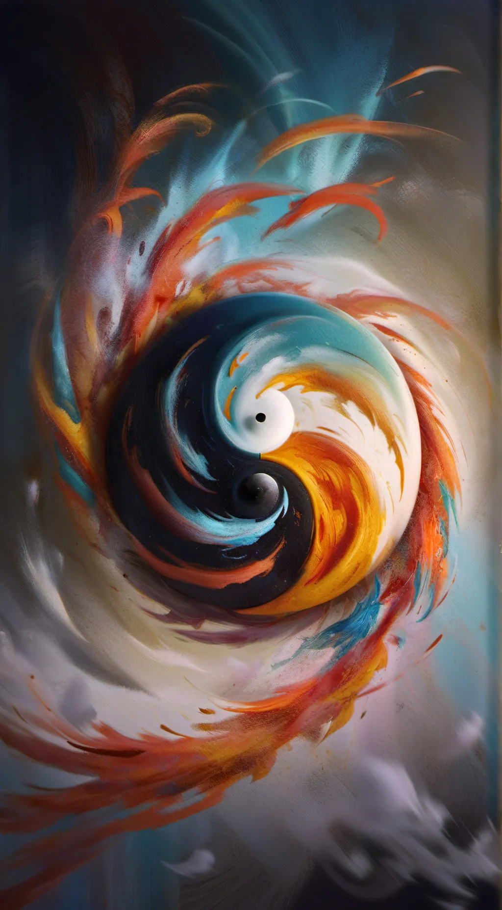 ai character: yin & yang world background