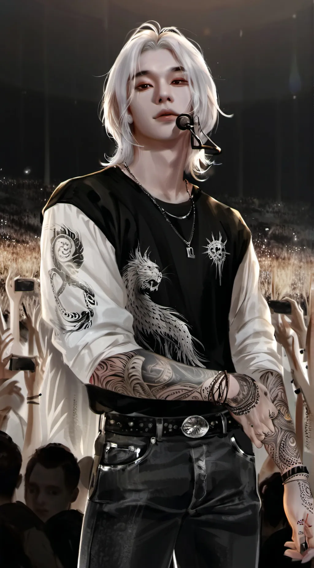 ai character: hyunjin  background