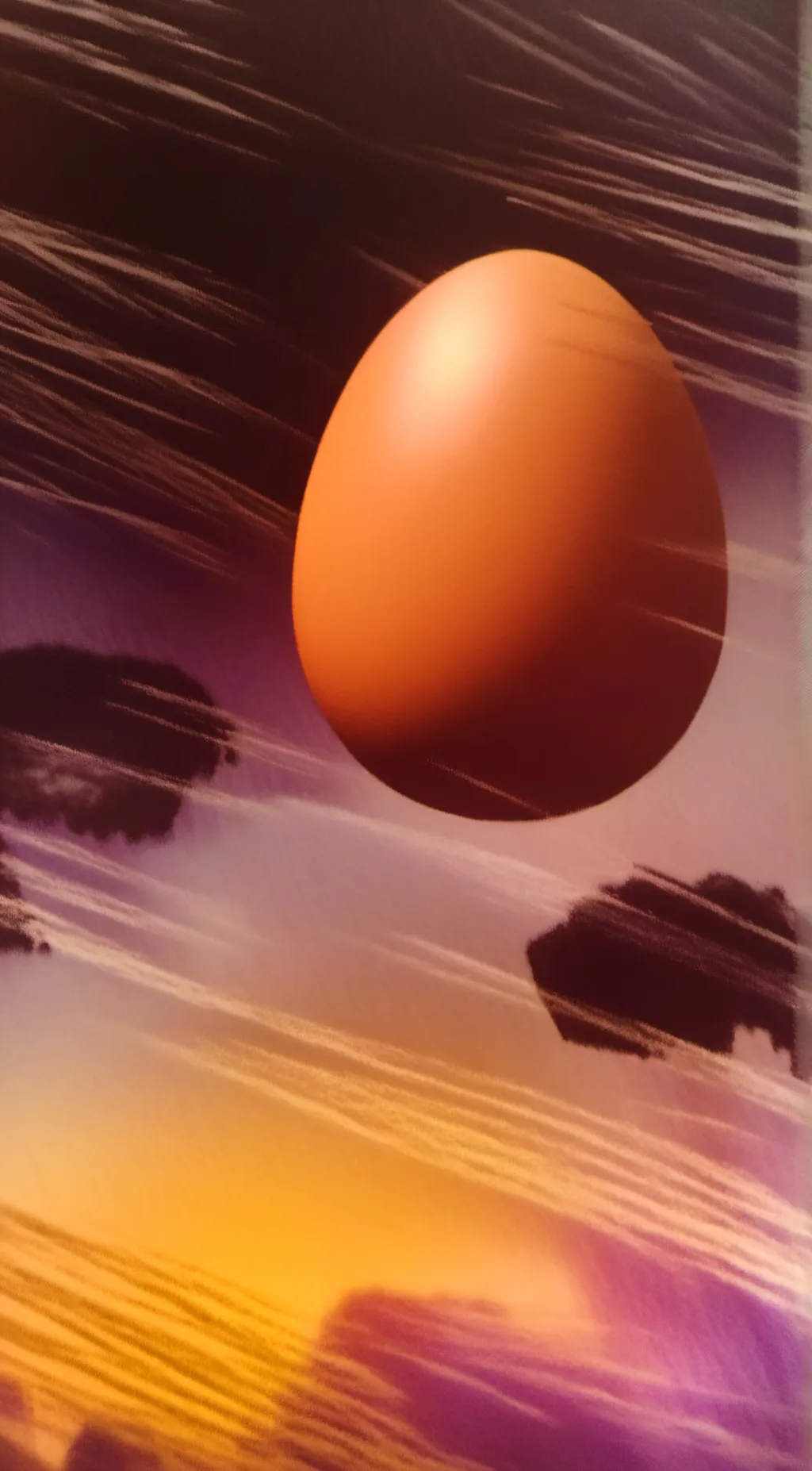 ai character: egg  background