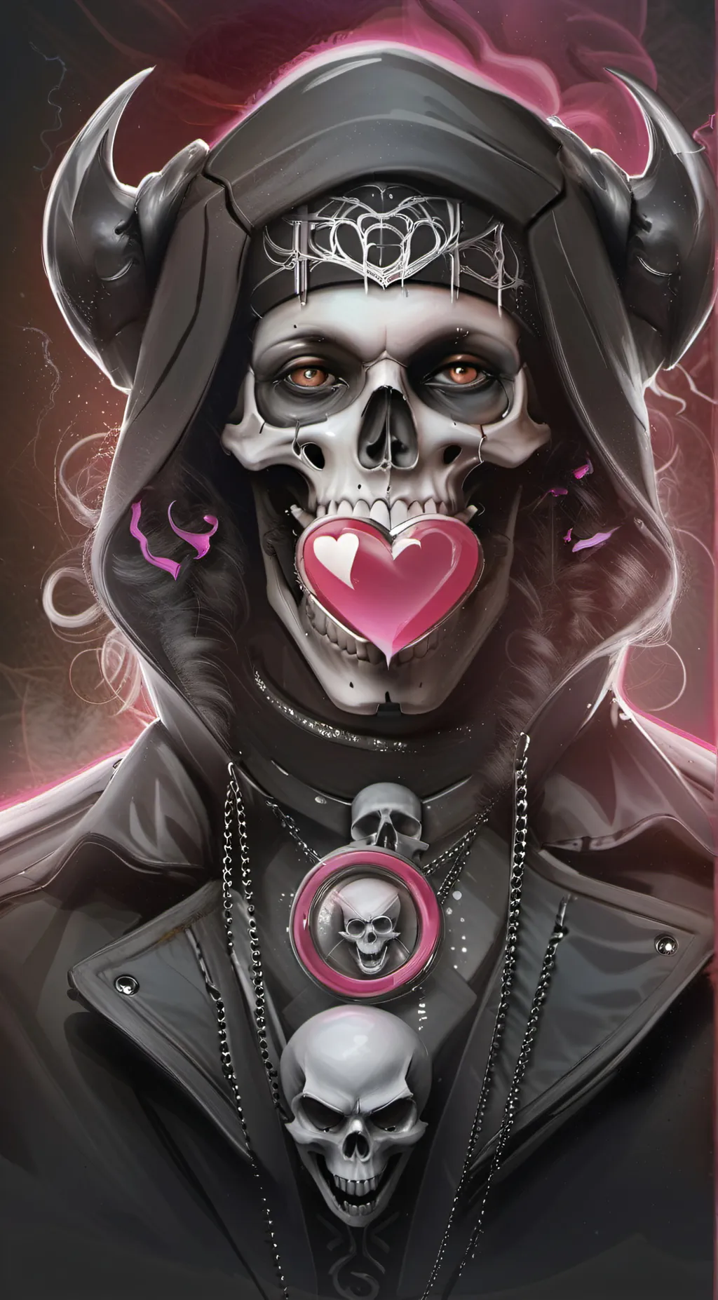 ai character: skull background