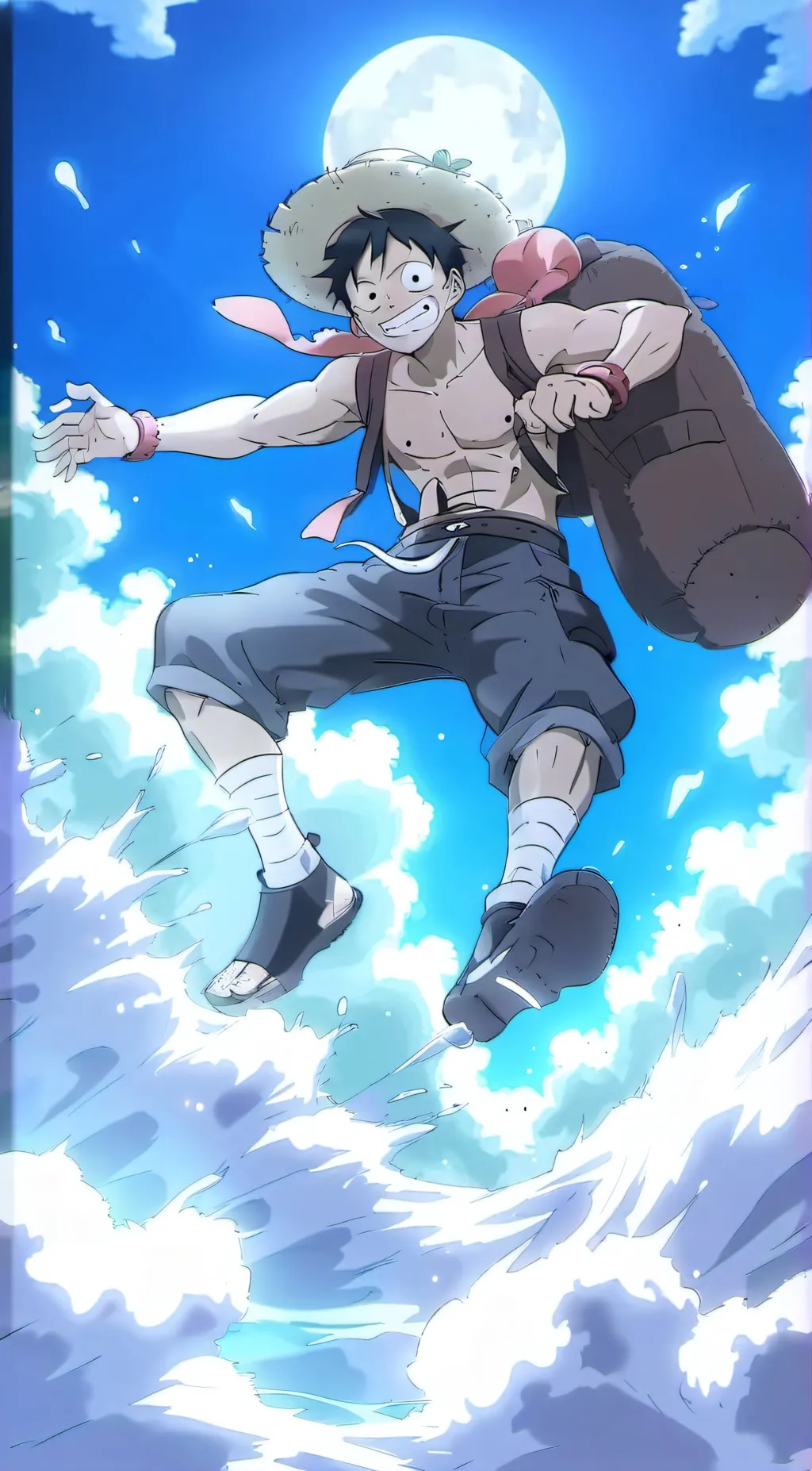 ai character: gear 5th luffy background