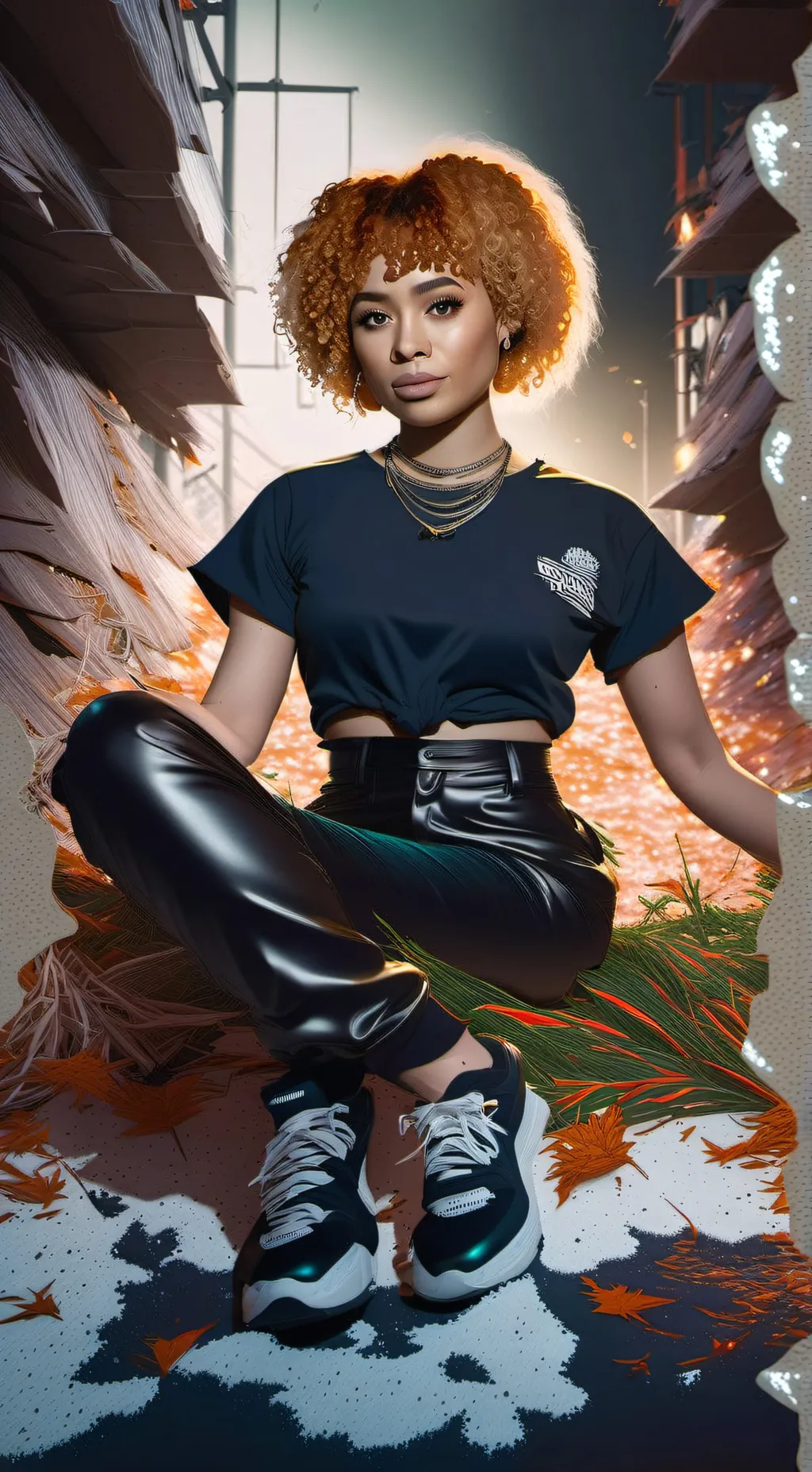 ai character: Ice spice background