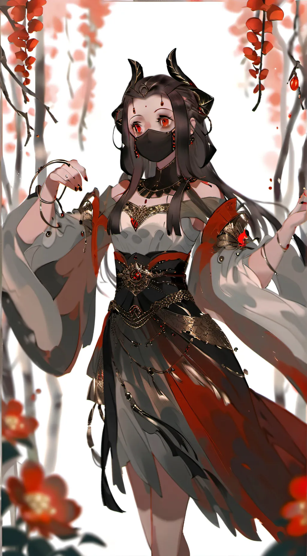 ai character: rose background