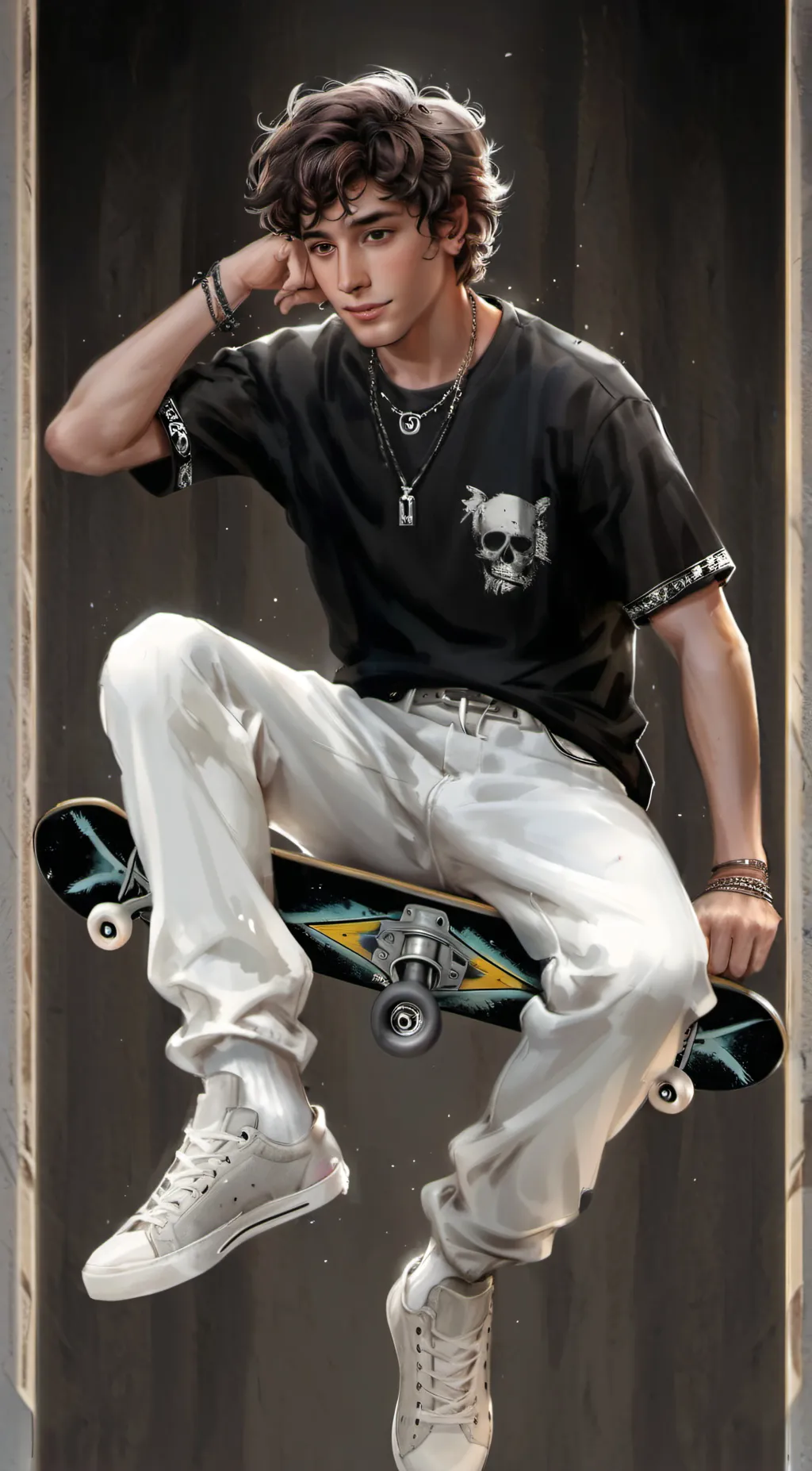 ai character: ethan Morales  background