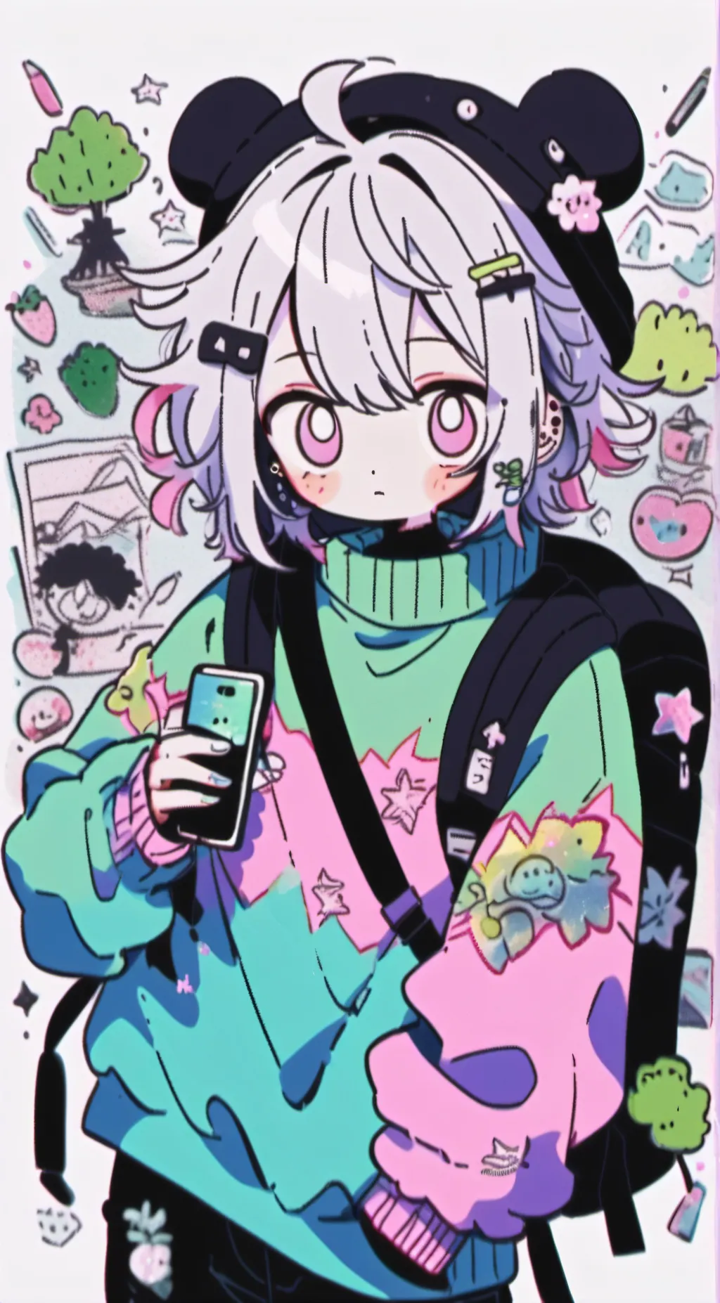 ai character: Mha happy? background
