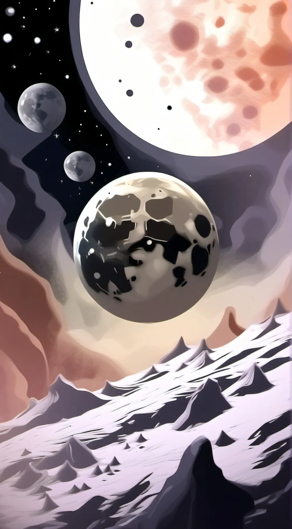 ai character: Moon/luna background