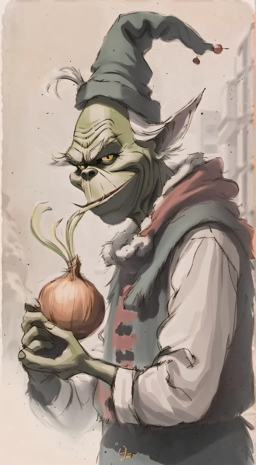 ai character: The Grinch background