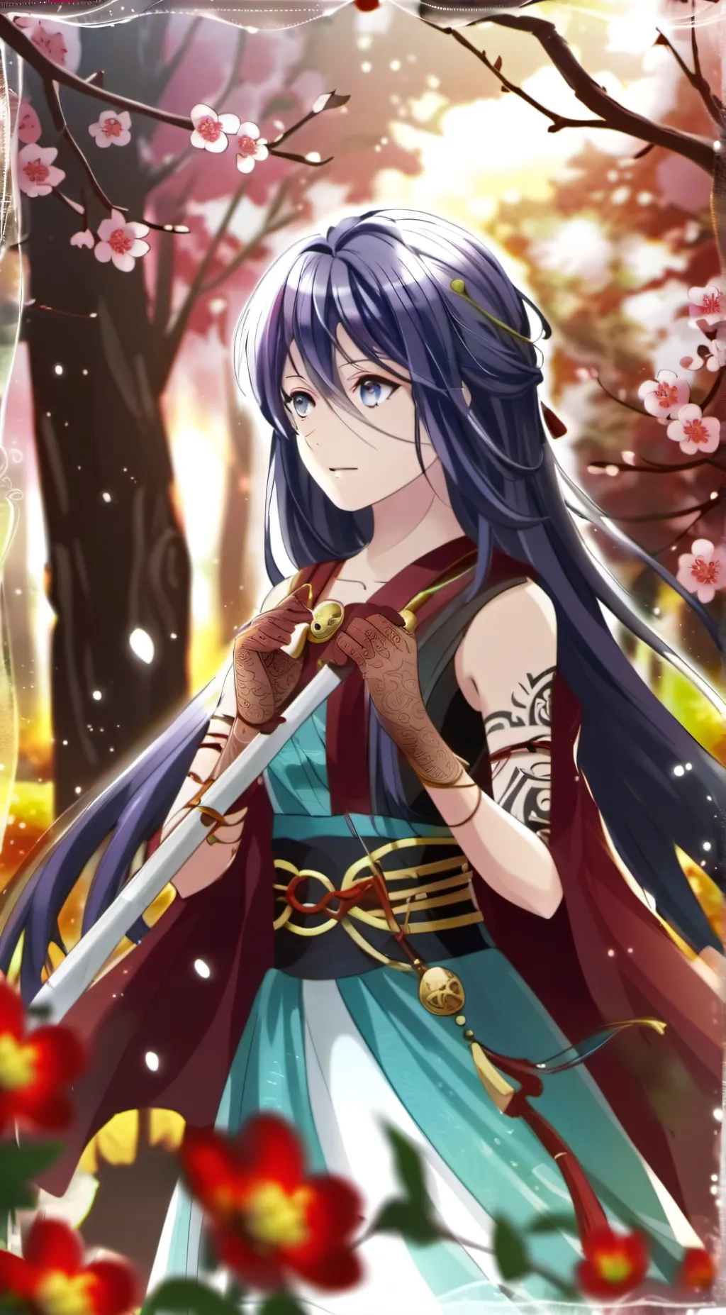 ai character: Sakura background