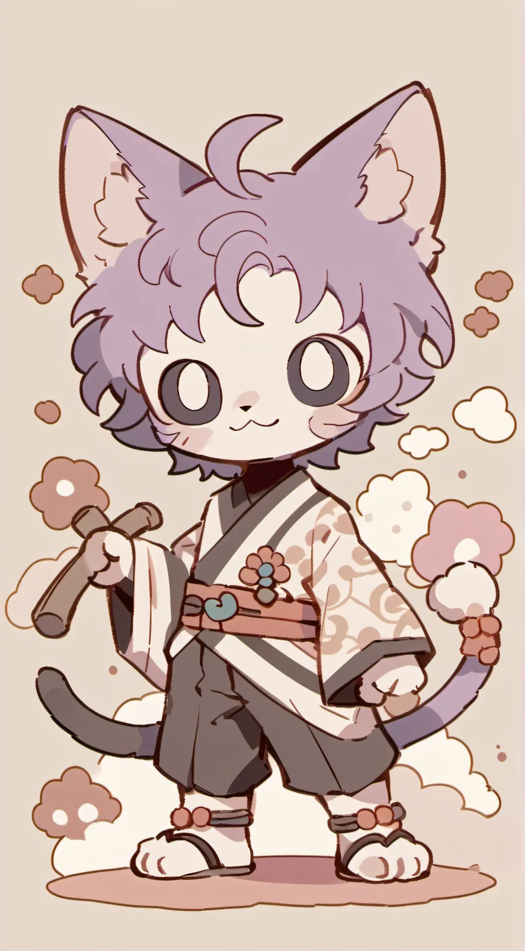 ai character: Catnap DemonSlayer background