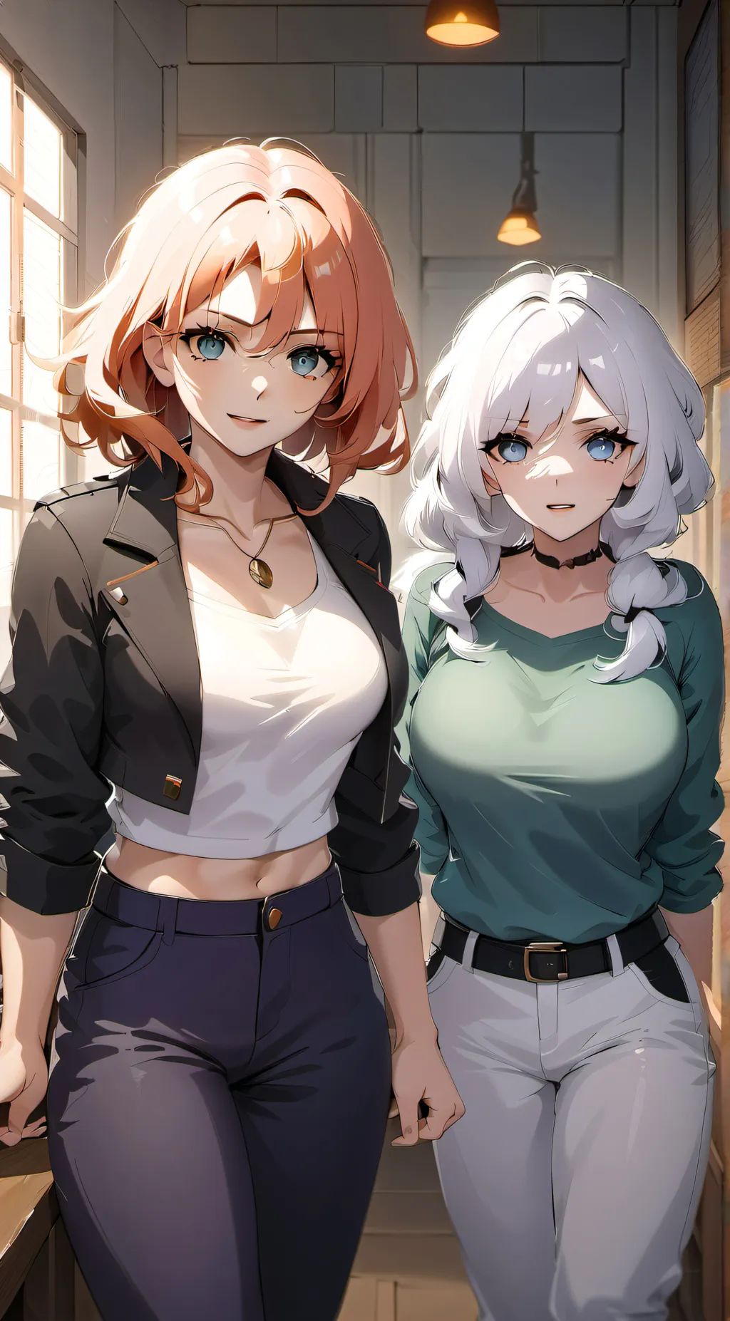 ai character: May&Anna  background