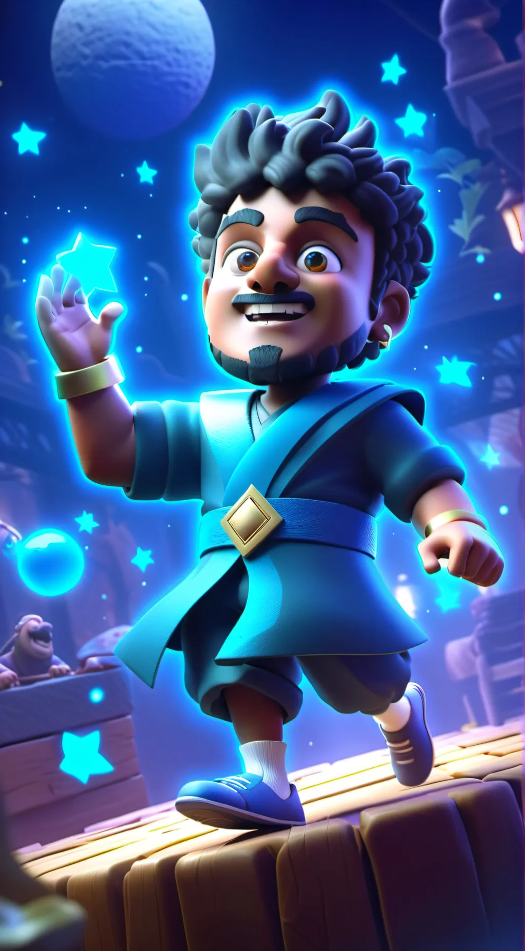ai character: indian dio background