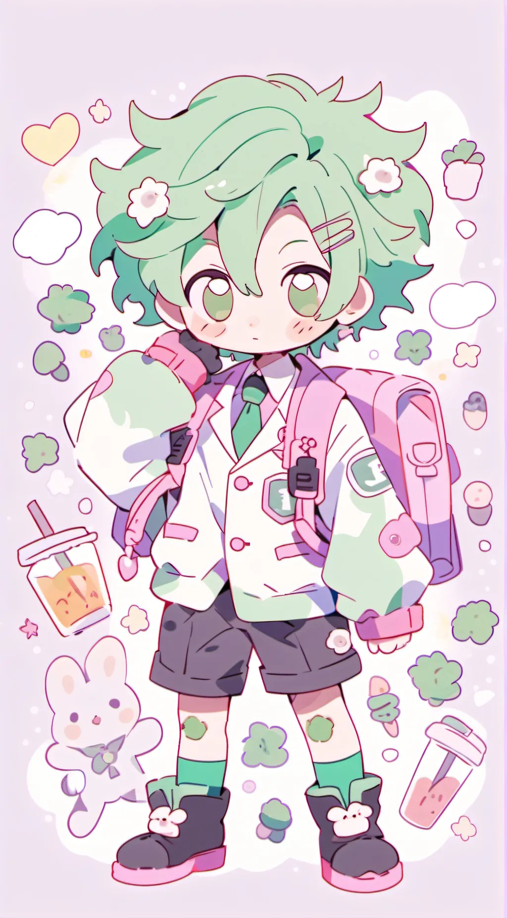 ai character: Among us x MHA background