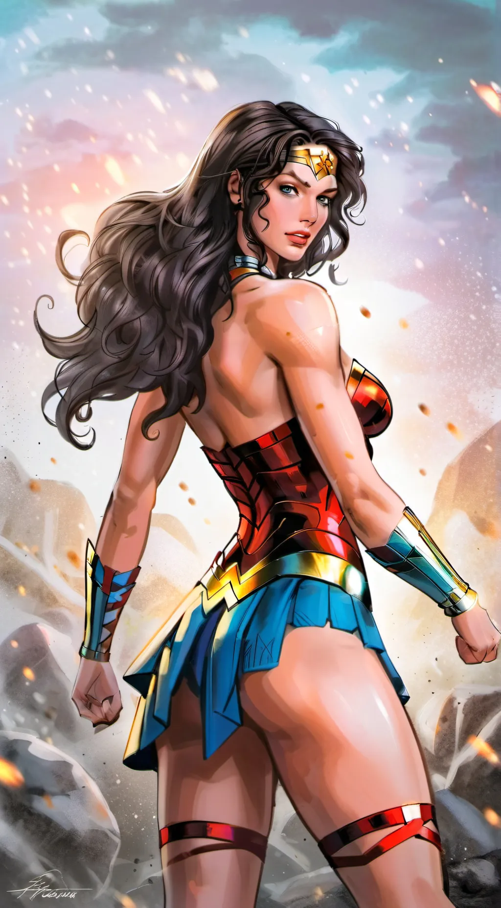 ai character: Wonder Woman background