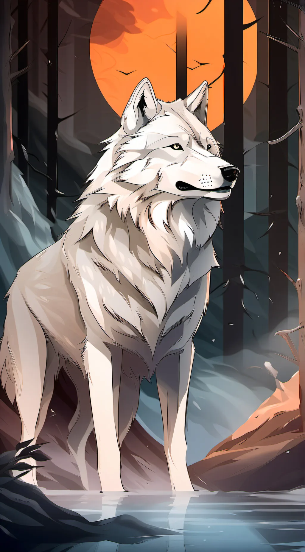ai character: wolf background
