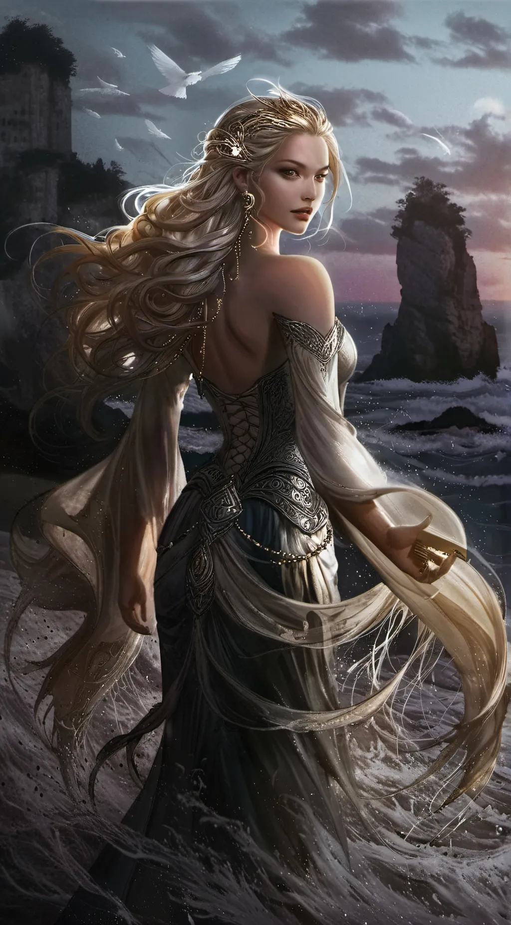 ai character: Aphrodite  background