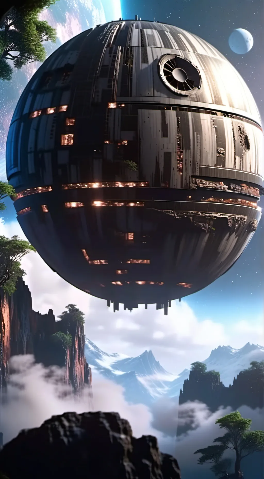 ai character: Death star  background