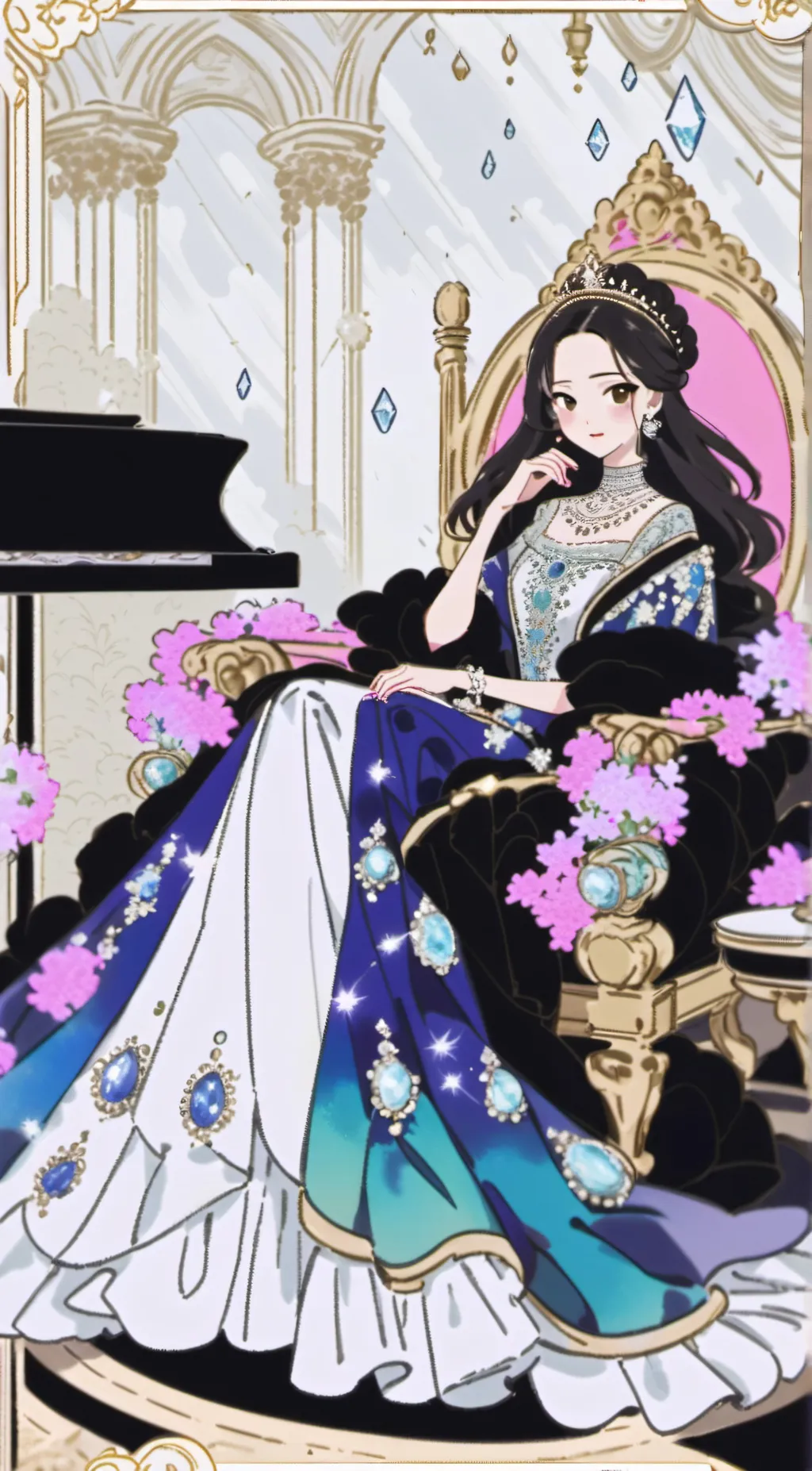 ai character: Queen saki background