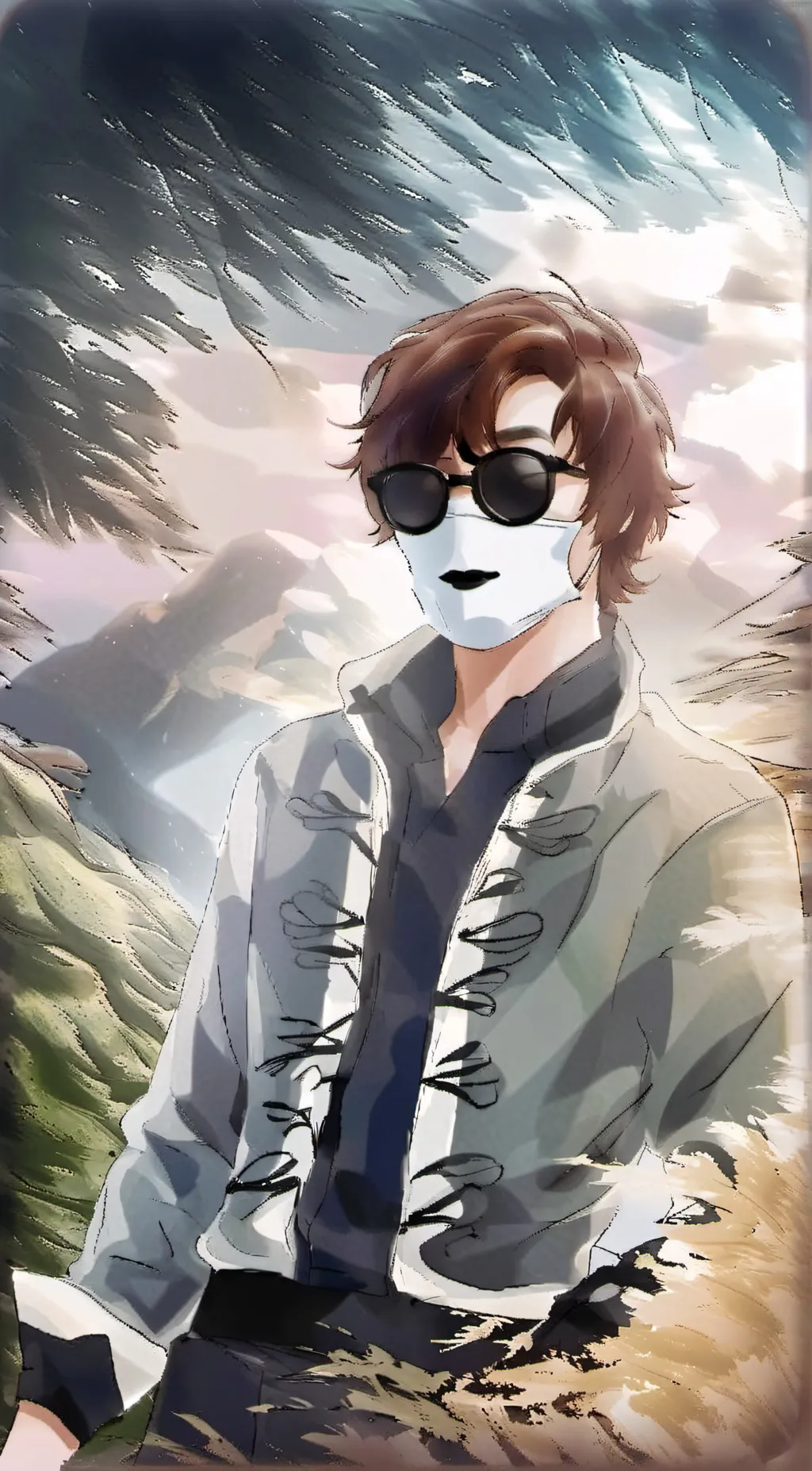 ai character: Masky X Toby background