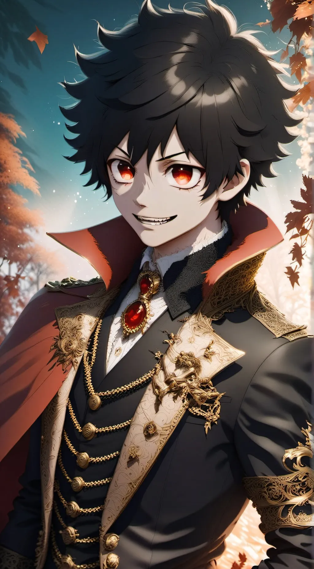 ai character: Vampire Midorya.. background