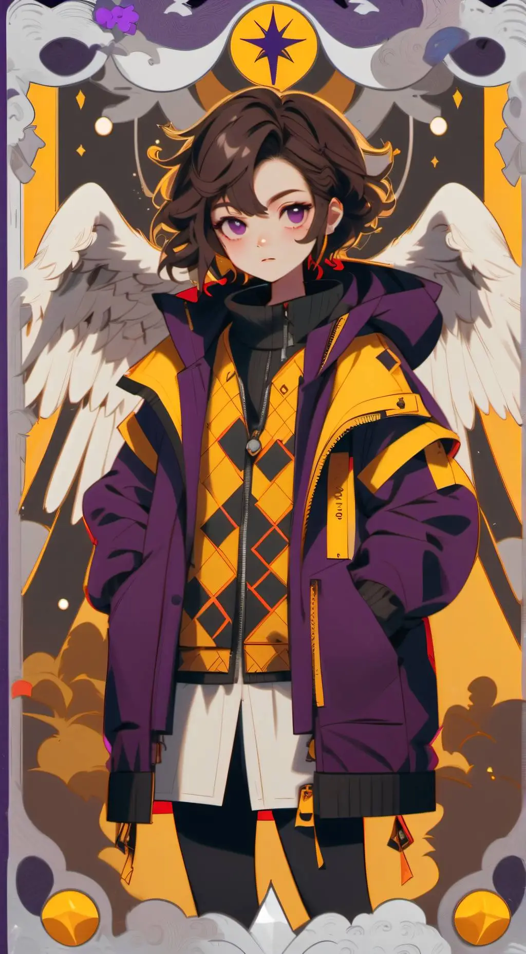 ai character: c!Vibrant background