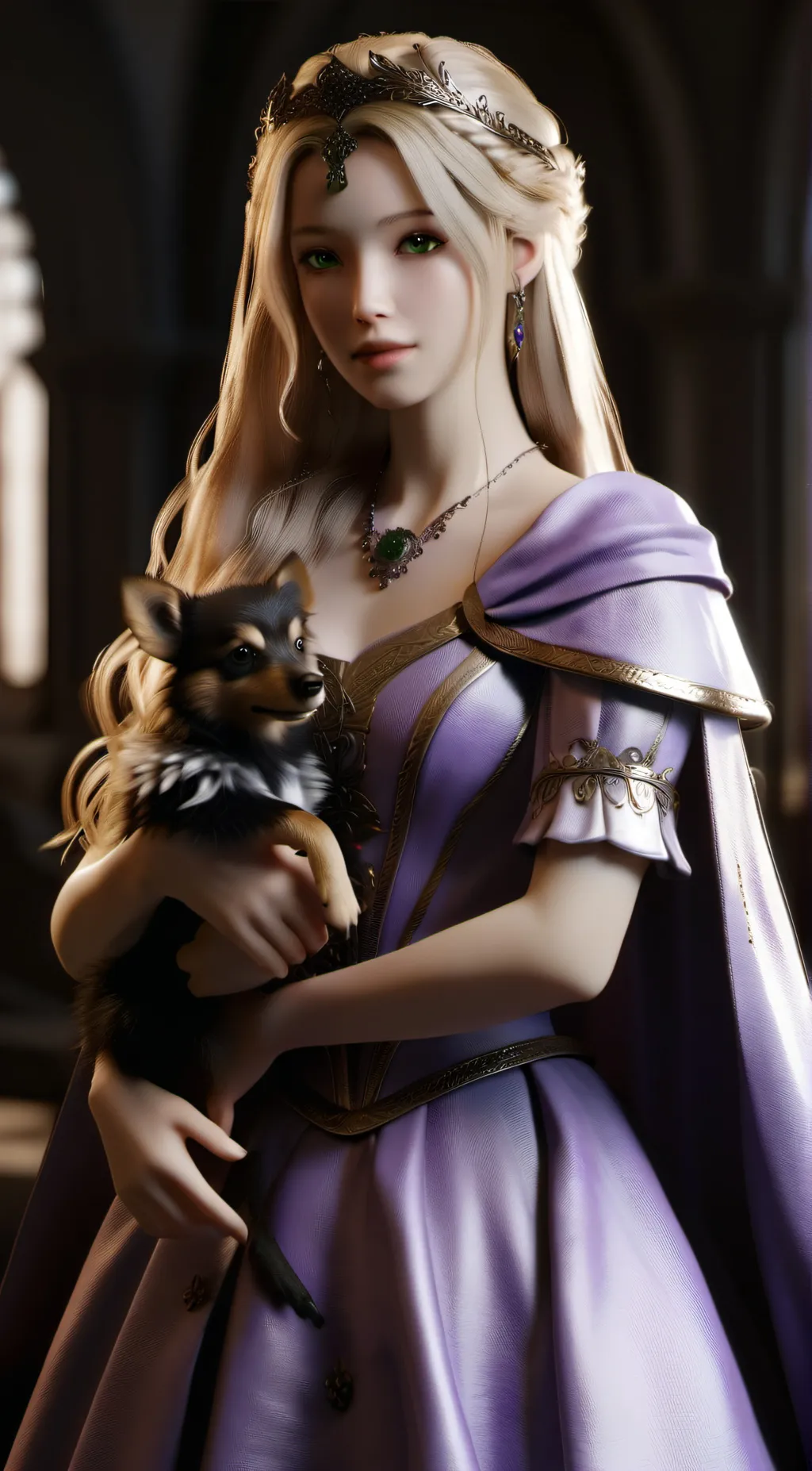ai character: Rapunzel background