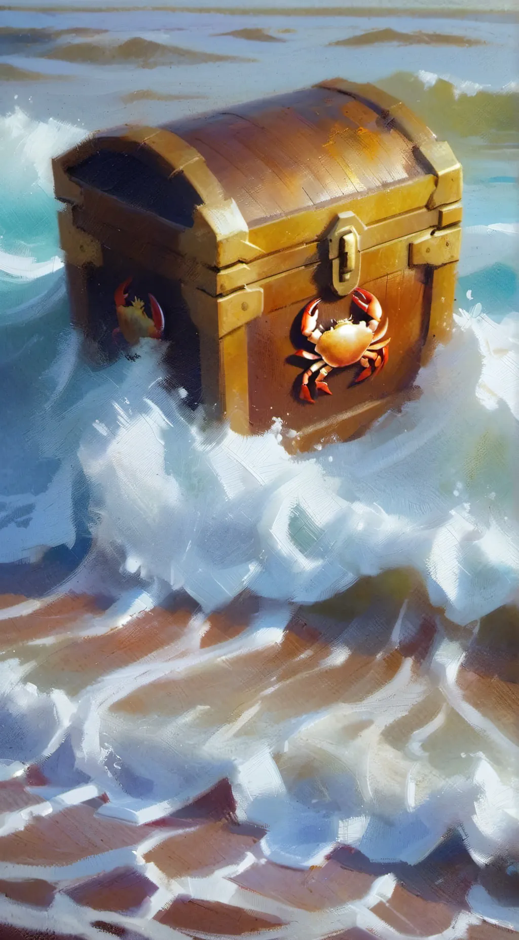 ai character: Chest crab background