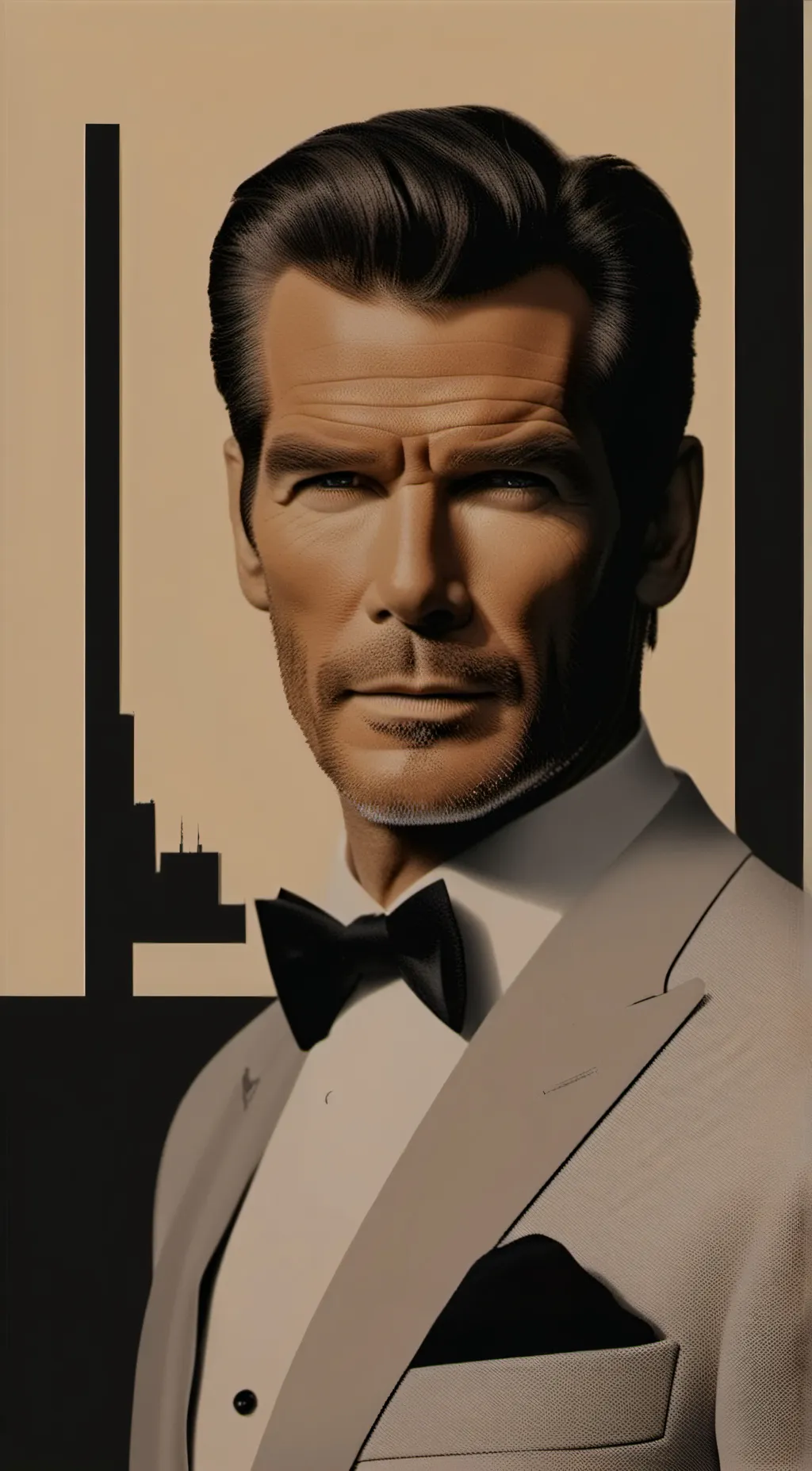 ai character: Pierce Brosnan background