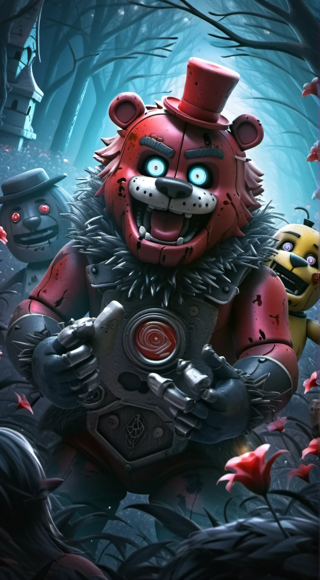 ai character: RedBear background