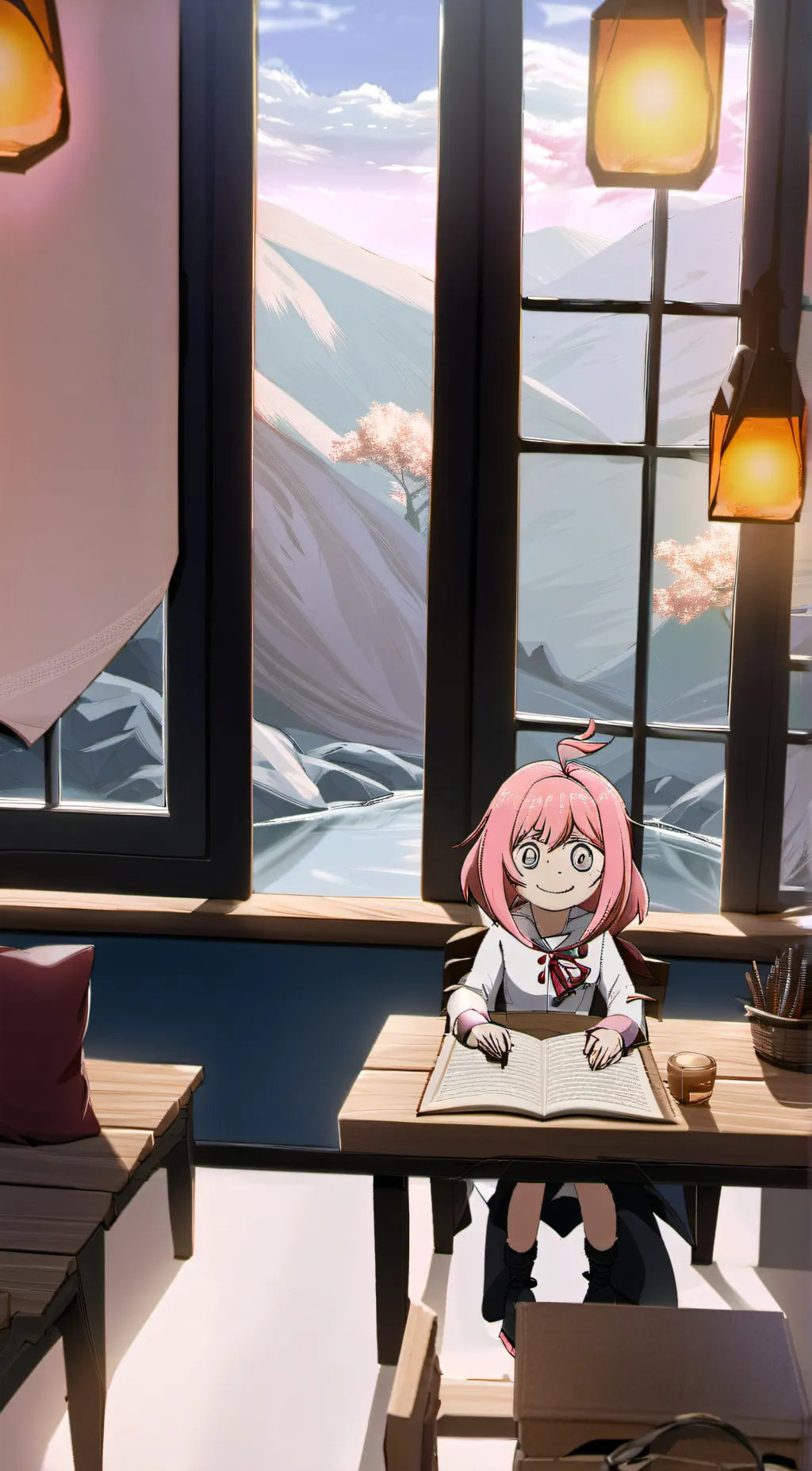 ai character: Anya!  background