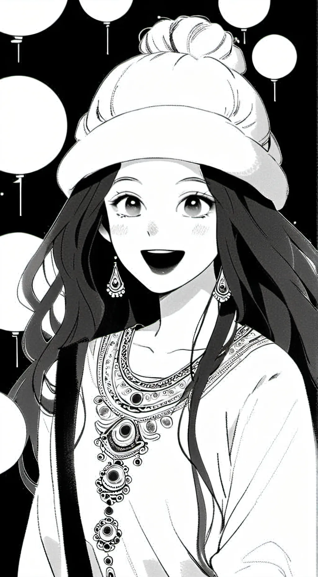 ai character: miss circle  background