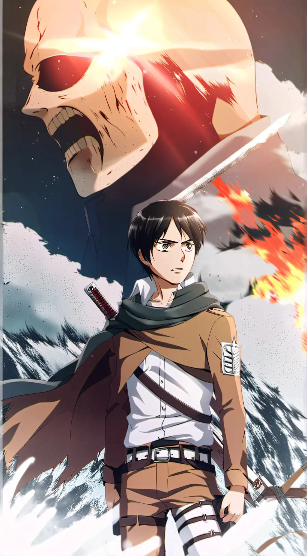 ai character: Eren Jaeger  background