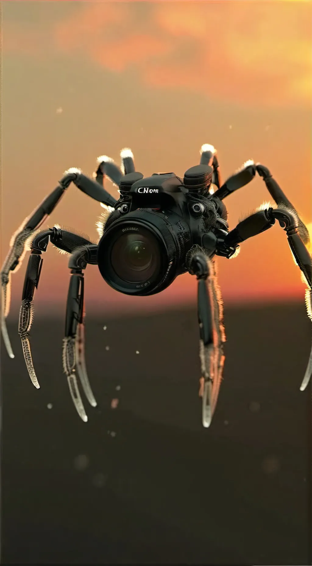 ai character: camera spider background
