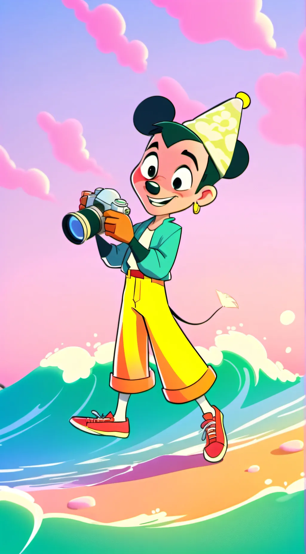 ai character: Mickey and friends background