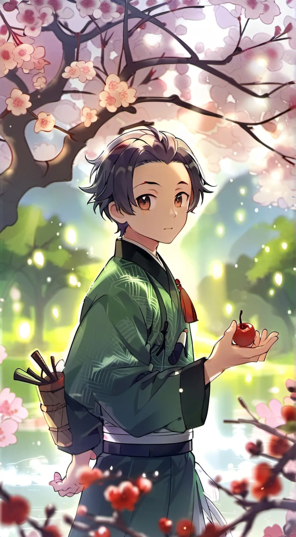 ai character: Demon slayer  background