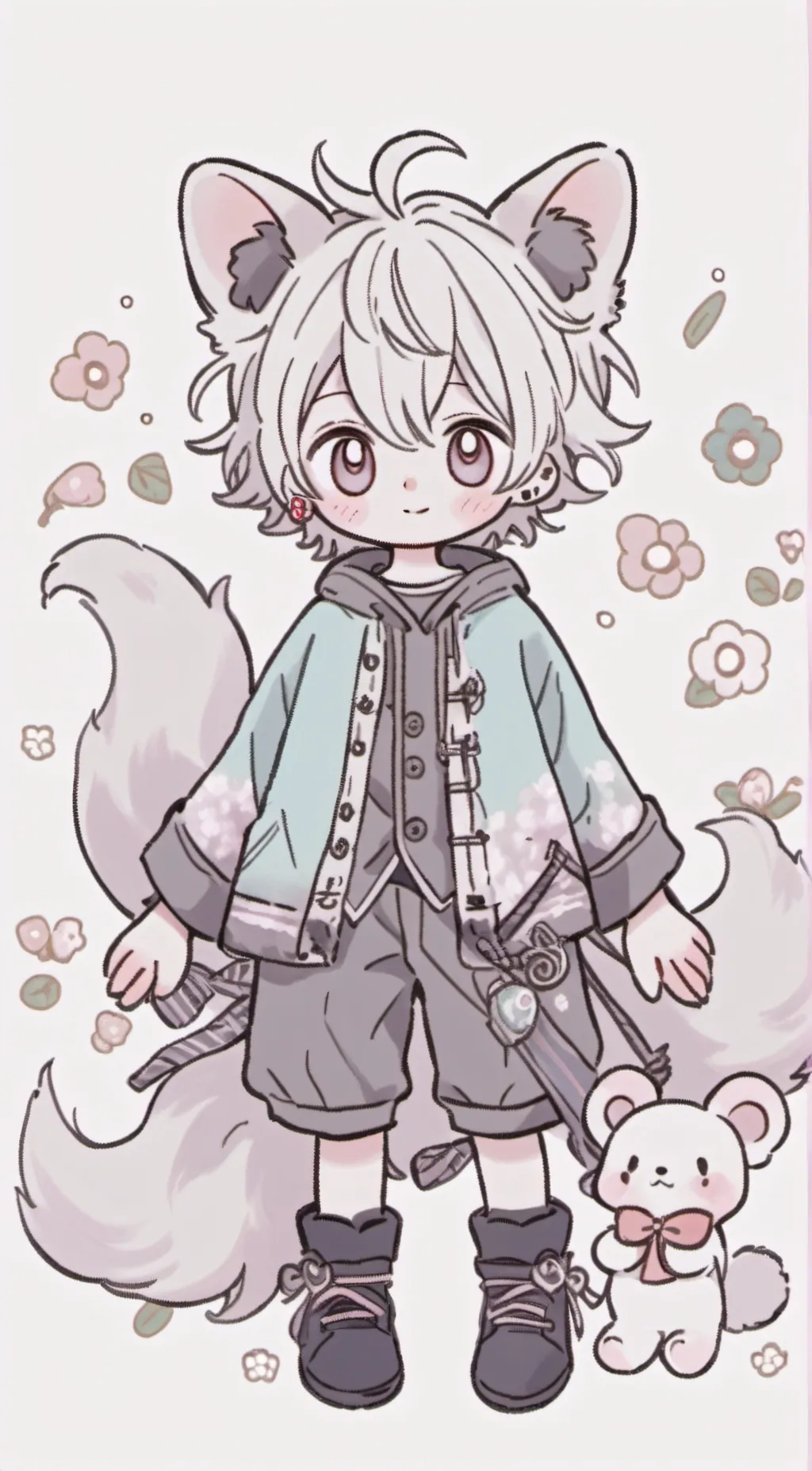 ai character: Fluffy/me background