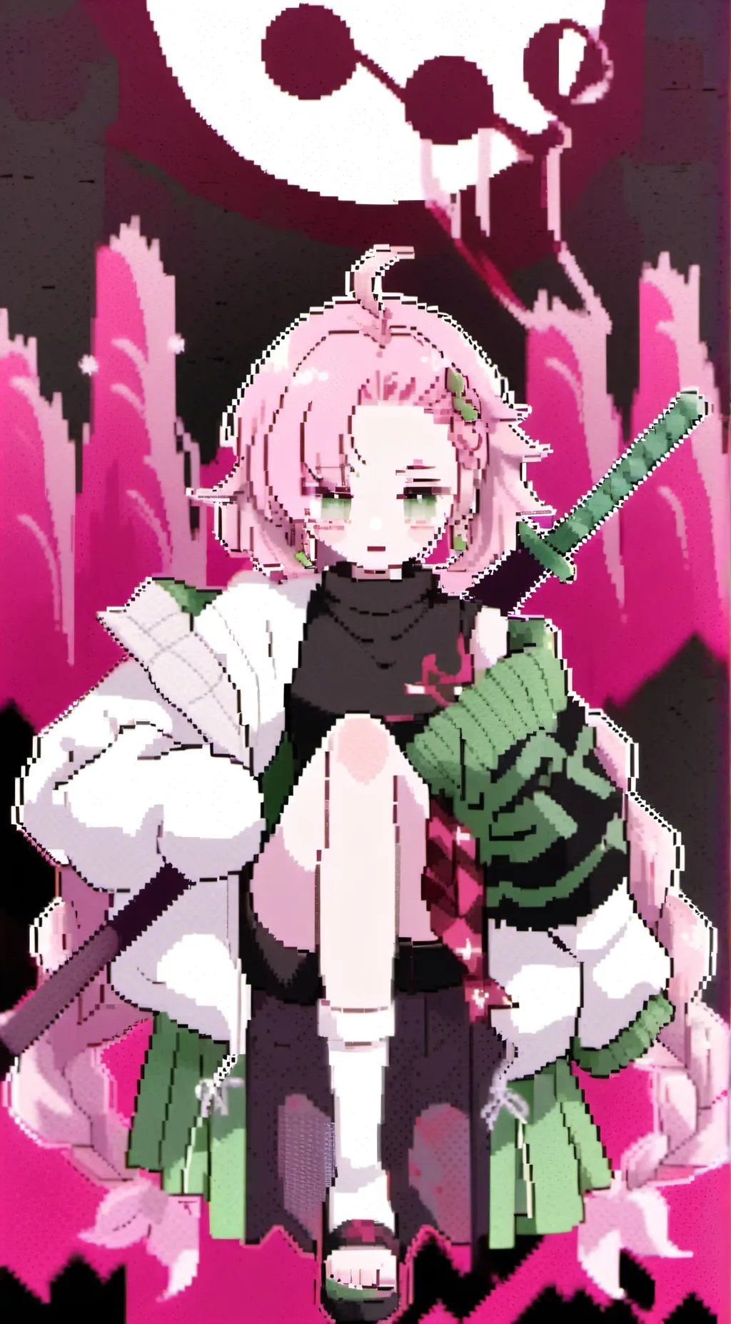 ai character: demon slayer  background